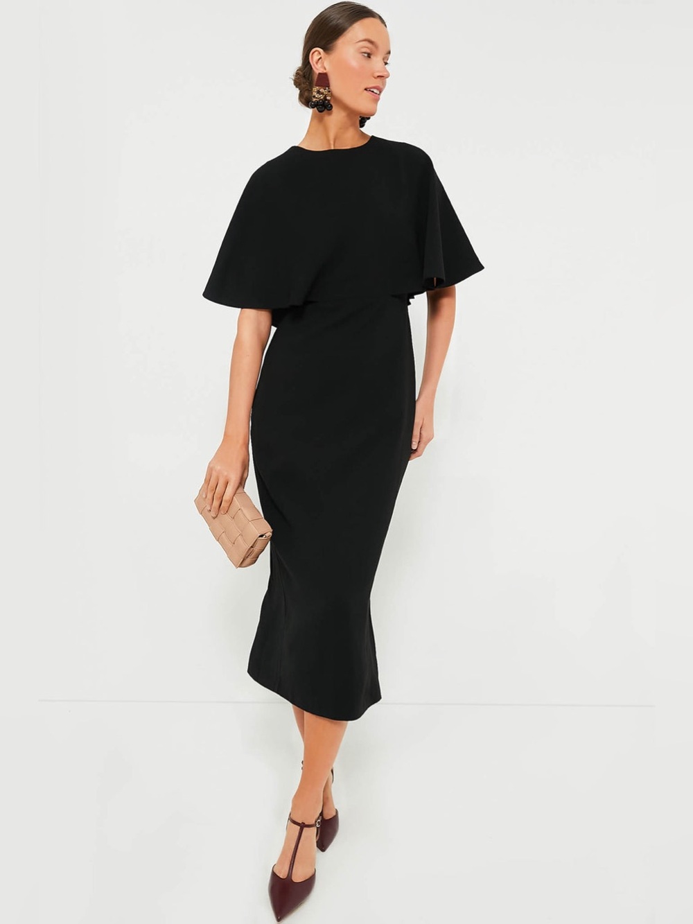 NWT Tuckernuck Black Cape Leah Midi Dress Size 0 $168